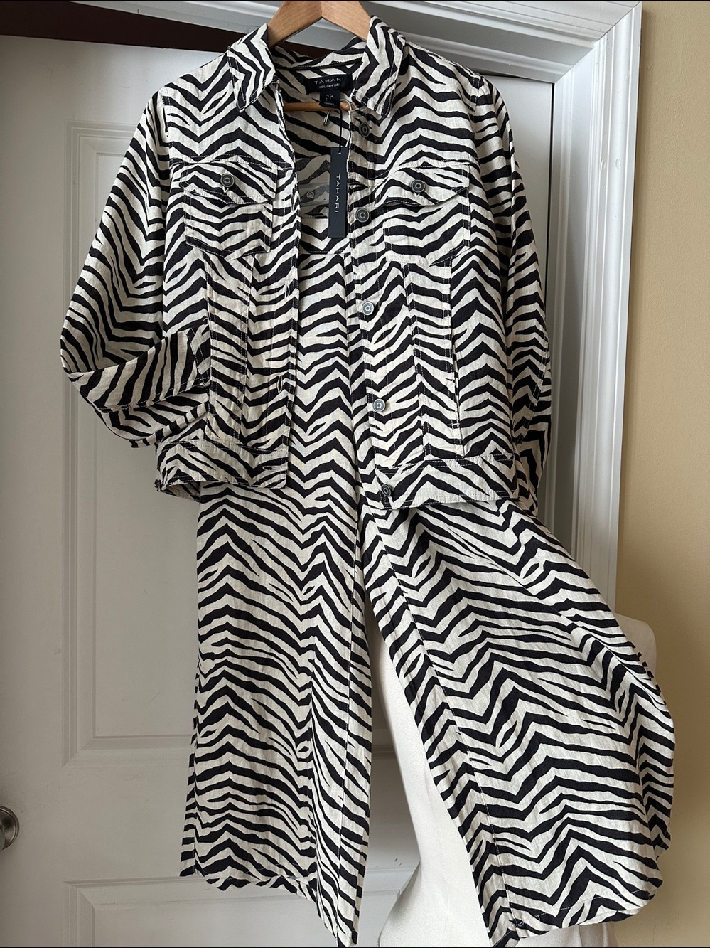 Zebra-Print Jacket and pants set